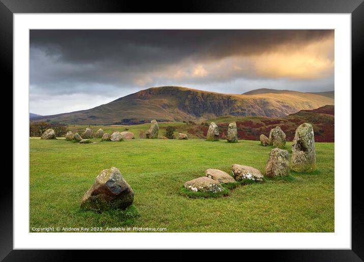 Castlerigg Stone Circle  Framed Mounted Print by Andrew Ray