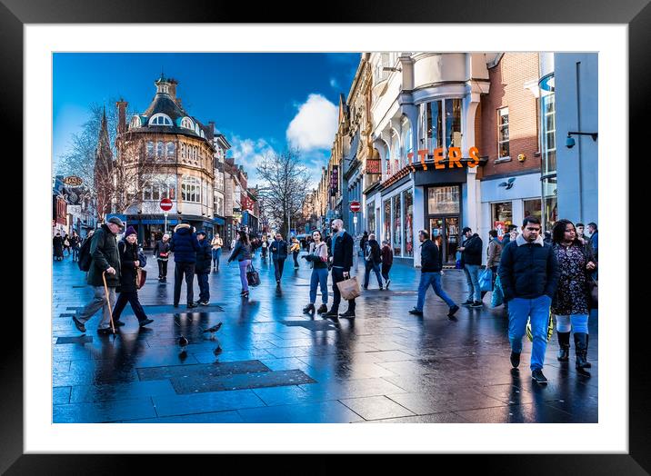 Leicester city centre Framed Mounted Print by Bill Allsopp