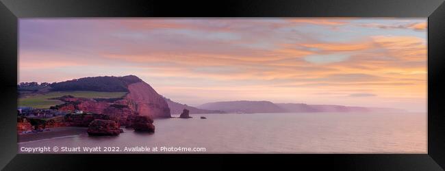 Peaceful Sunrise Panorama Framed Print by Stuart Wyatt