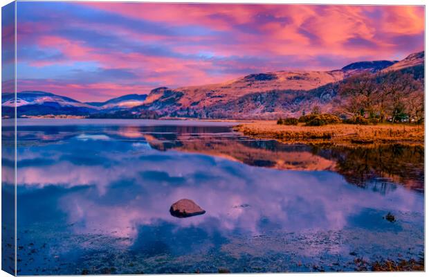 Reflections on Derwent Water Canvas Print by Scott Paul