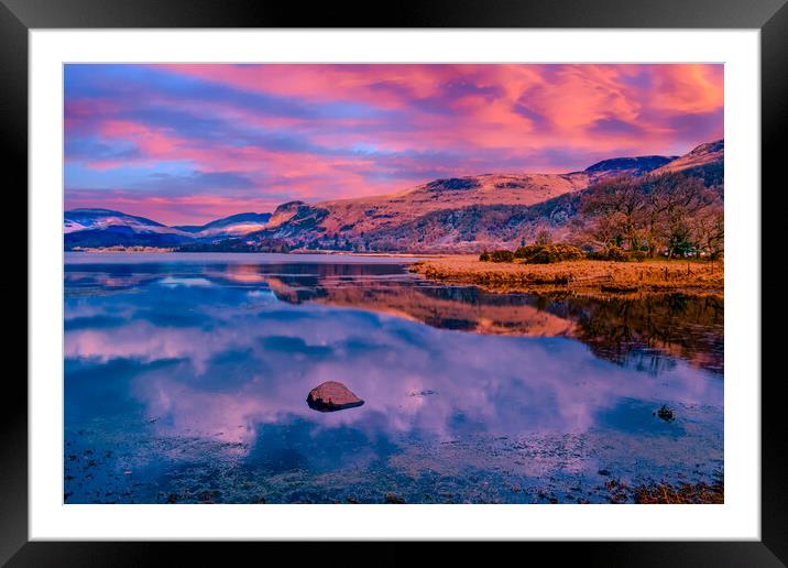 Reflections on Derwent Water Framed Mounted Print by Scott Paul