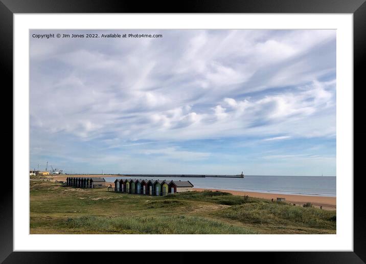 The beach at Blyth in Northumberland Framed Mounted Print by Jim Jones