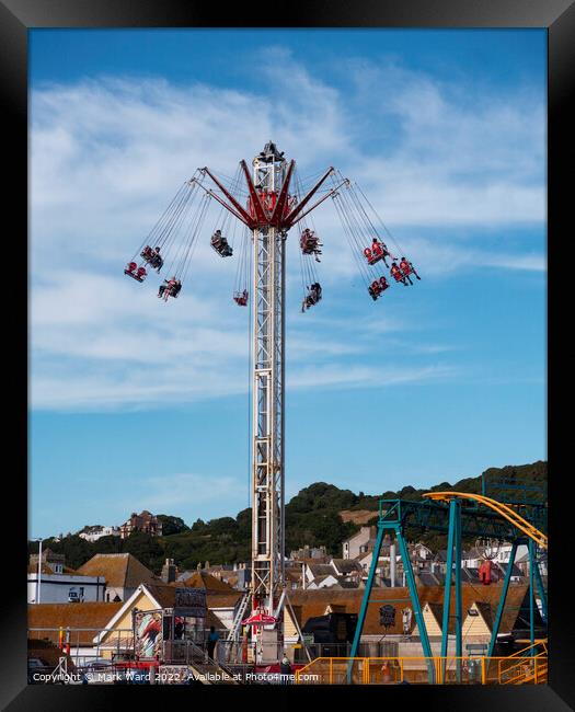 Fairground Fun in Hastings. Framed Print by Mark Ward
