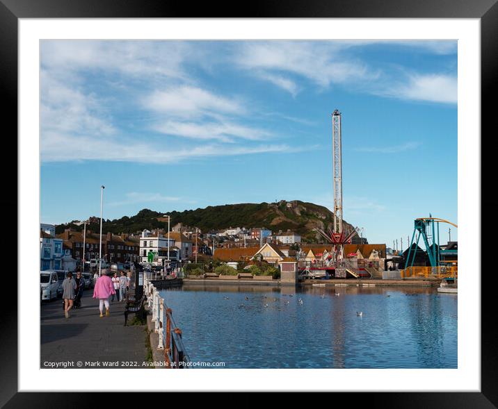 Seaside Attractions in Hastings. Framed Mounted Print by Mark Ward