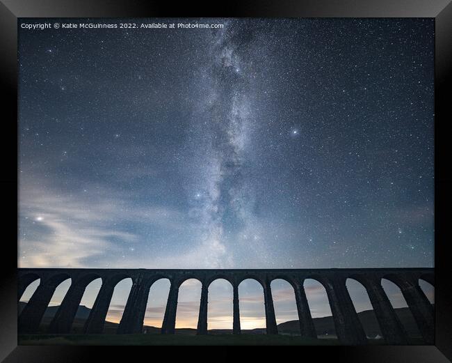 The milky way over the Ribblehead Viaduct Framed Print by Katie McGuinness