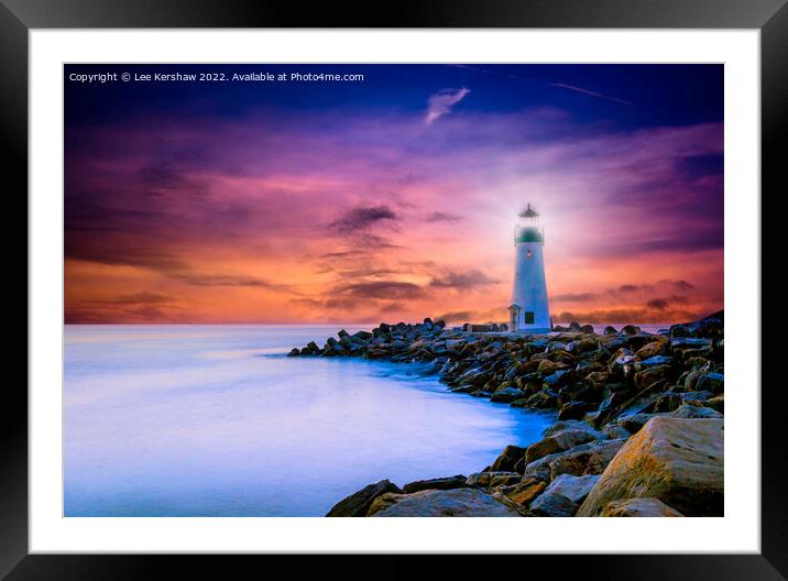 Twilight's Illuminated Guardian Framed Mounted Print by Lee Kershaw