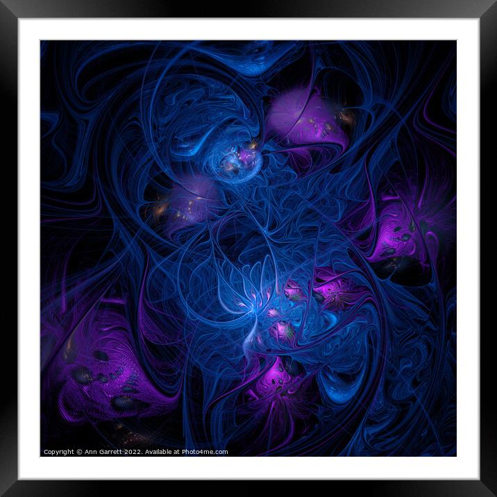 Fractal Psychosis Framed Mounted Print by Ann Garrett