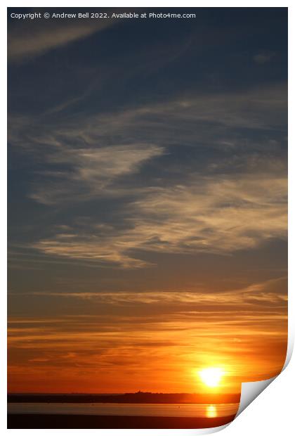 Lune estuary at sunset Print by Andrew Bell