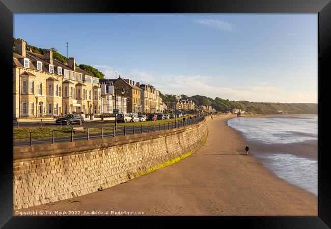 Filey Seafront and Beach Framed Print by Jim Monk