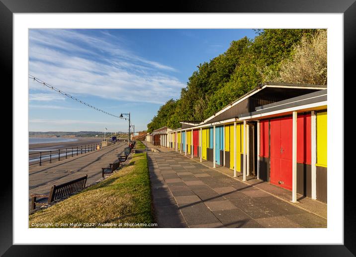 Filey Beach Huts Framed Mounted Print by Jim Monk