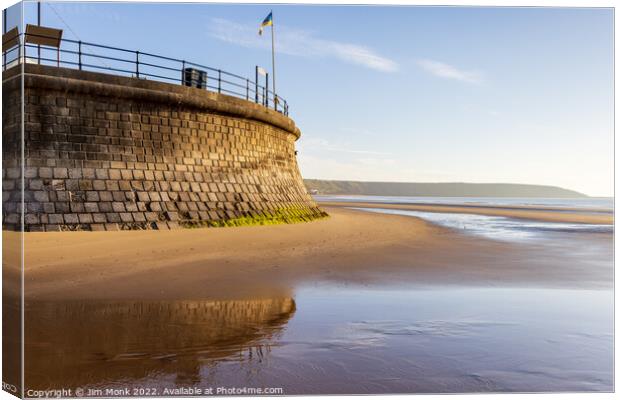 The Beach at Filey Canvas Print by Jim Monk