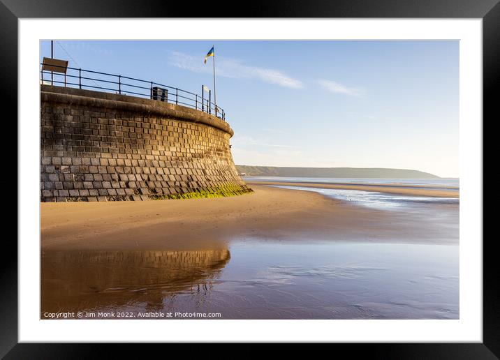 The Beach at Filey Framed Mounted Print by Jim Monk