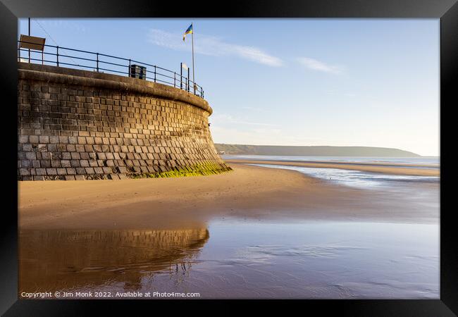 The Beach at Filey Framed Print by Jim Monk