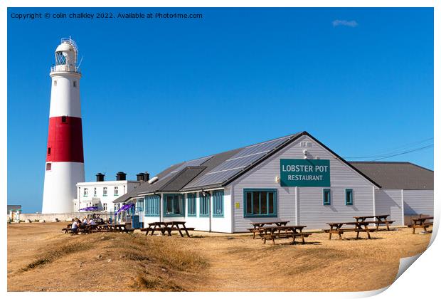 Portland Bill Lighthouse, Dorset Print by colin chalkley