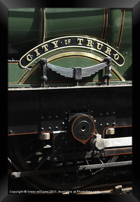 City of Truro Steam Train Framed Print by Linsey Williams