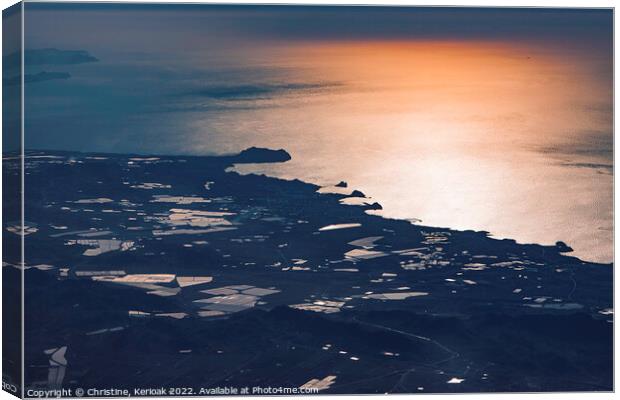 Almeria From The Air Canvas Print by Christine Kerioak