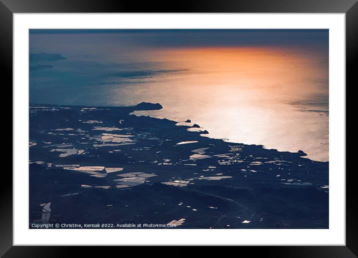 Almeria From The Air Framed Mounted Print by Christine Kerioak