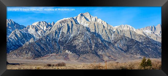 Sierra Nevada Panorama Framed Print by David Hare
