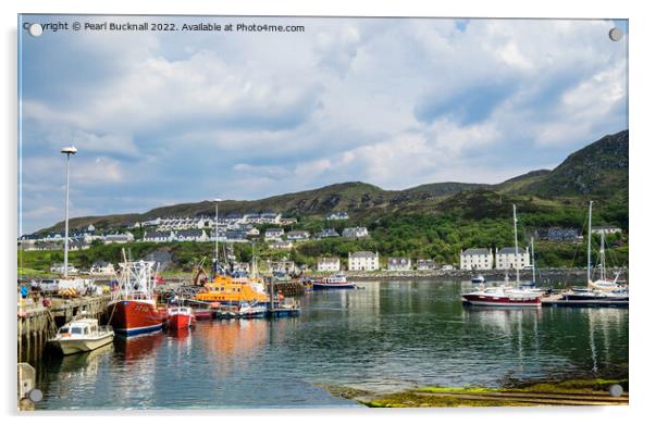 Mallaig Harbour Highland Scotland Acrylic by Pearl Bucknall