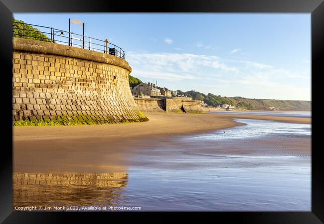 Filey Sea Defences Framed Print by Jim Monk