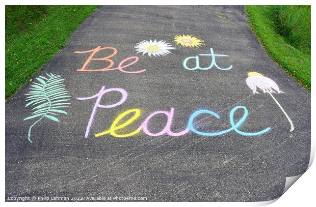 Be at Peace Print by Philip Lehman