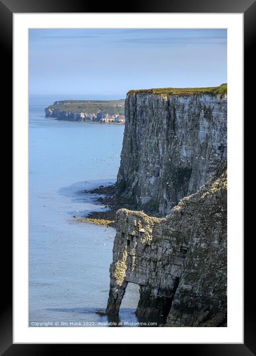 Bempton Cliffs Framed Mounted Print by Jim Monk