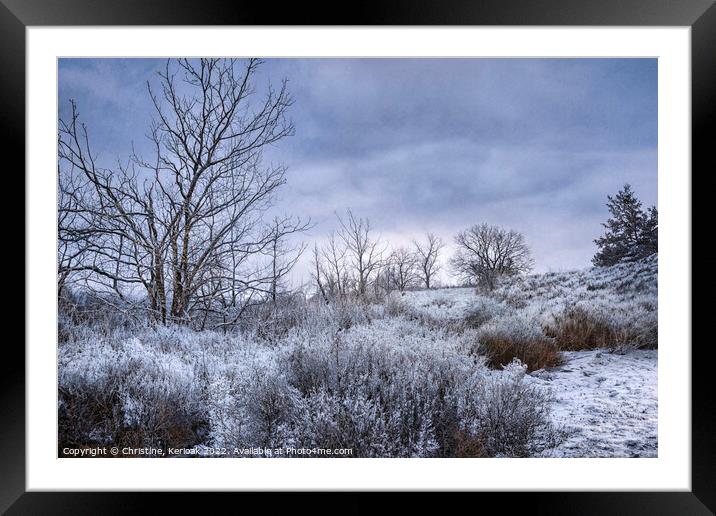 Cold Start to the Day Framed Mounted Print by Christine Kerioak