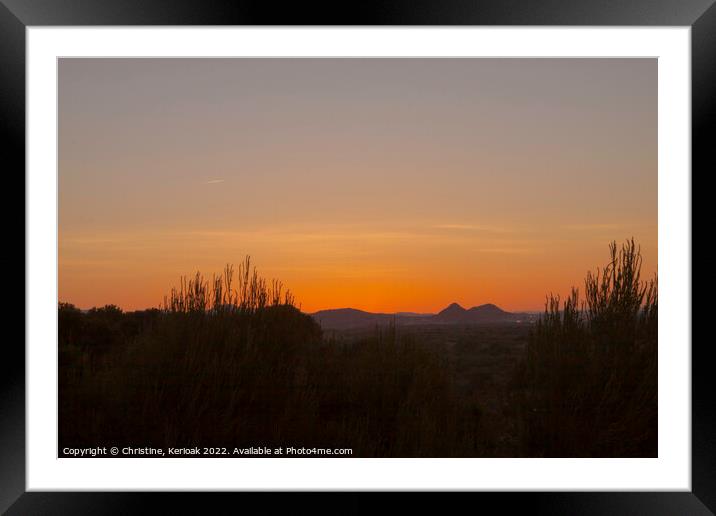 Gentle Spanish Sunset Framed Mounted Print by Christine Kerioak