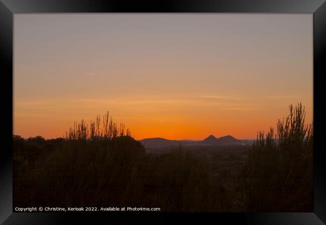 Gentle Spanish Sunset Framed Print by Christine Kerioak
