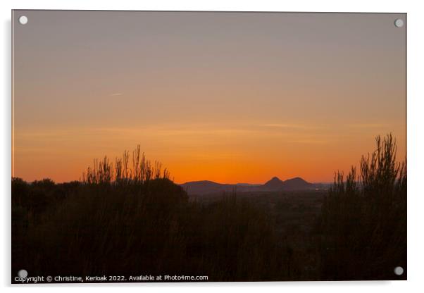Gentle Spanish Sunset Acrylic by Christine Kerioak