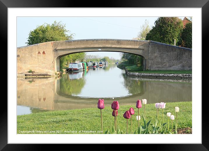 Spring at Napton junction Framed Mounted Print by Linsey Williams