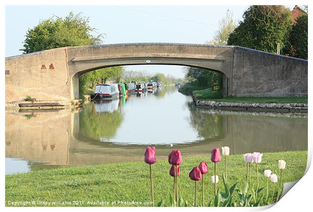 Spring at Napton junction Print by Linsey Williams