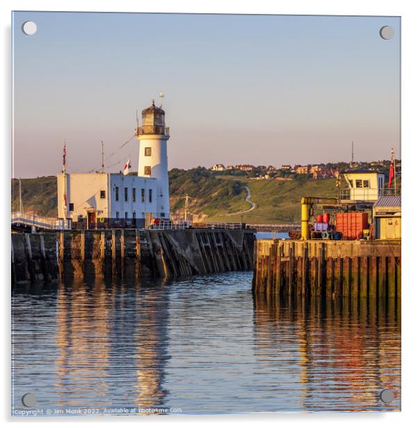 Scarborough Lighthouse Acrylic by Jim Monk