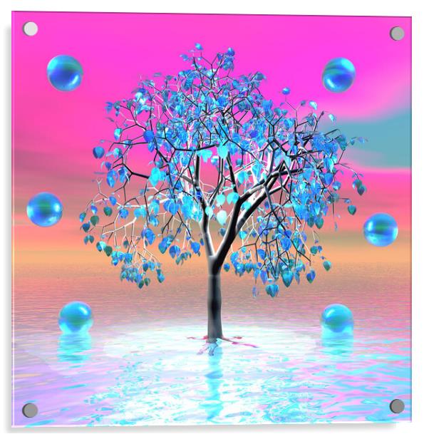 Crystal Tree Sunrise Acrylic by Matthew Lacey