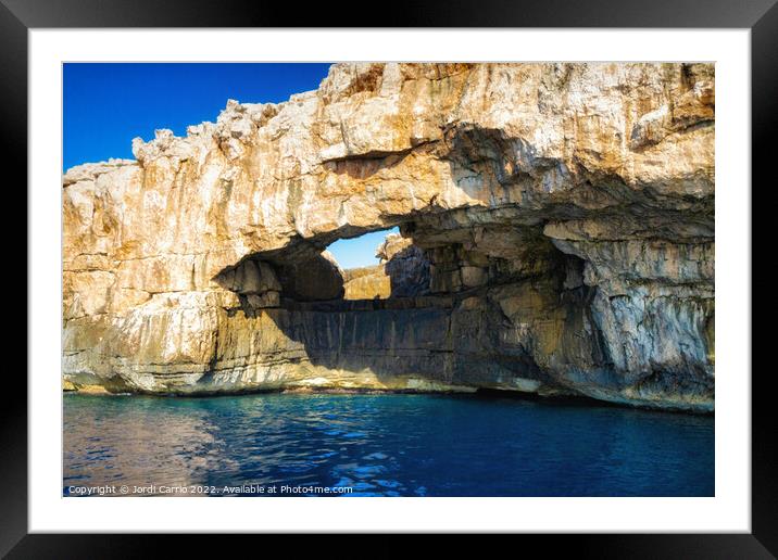 Majestic Cave in Cabrera Islands - CR2204-7393-ORT Framed Mounted Print by Jordi Carrio