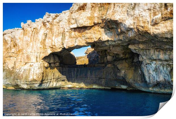 Majestic Cave in Cabrera Islands - CR2204-7393-ORT Print by Jordi Carrio