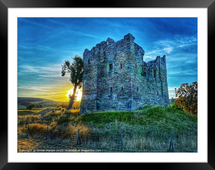 Hopton Castle, South Shropshire  Framed Mounted Print by Simon Marlow