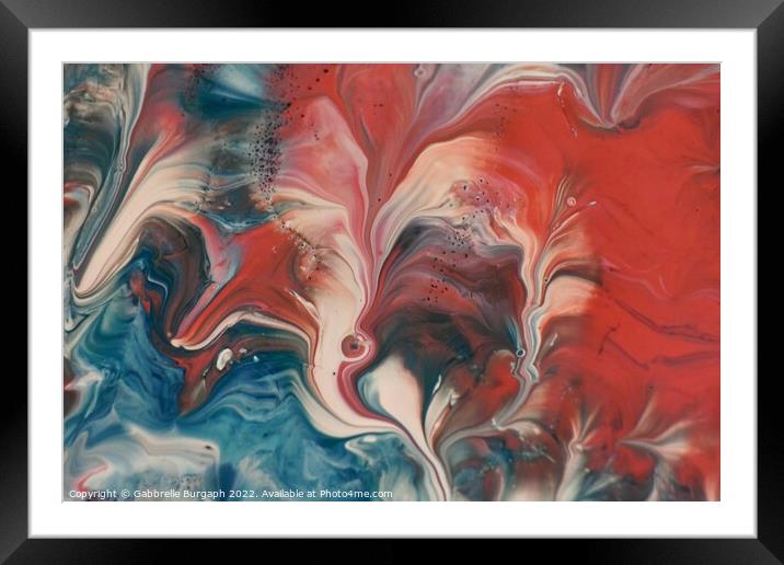 Peaceful Abstract  Framed Mounted Print by Gabbrelle Burgaph