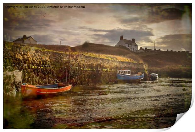Artistic Seaton Sluice harbour in Northumberland Print by Jim Jones