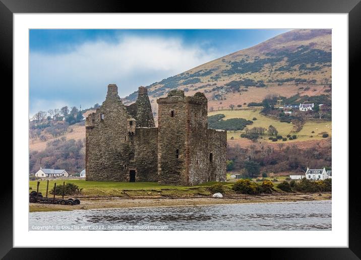 Lochranza Castle, Arran Framed Mounted Print by Douglas Kerr