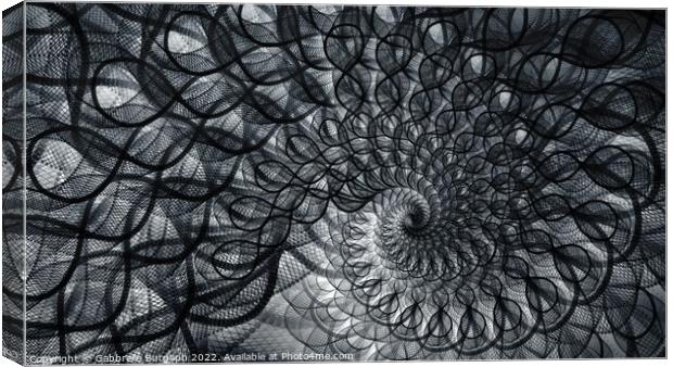 Spiral Peace Abstract Net Canvas Print by Gabbrelle Burgaph