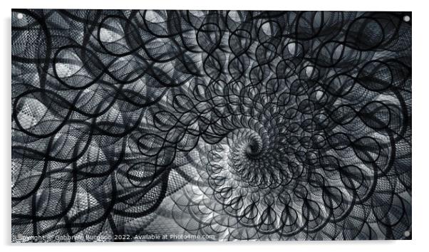 Spiral Peace Abstract Net Acrylic by Gabbrelle Burgaph