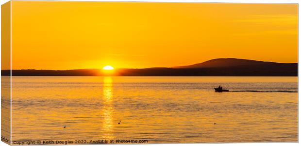 Sunset at Morecambe Canvas Print by Keith Douglas