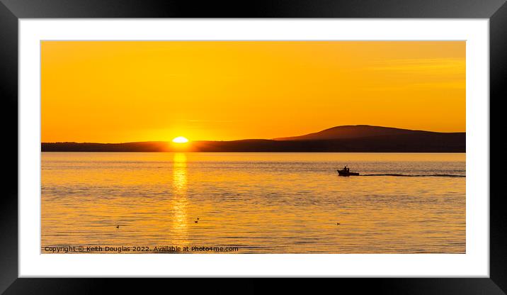 Sunset at Morecambe Framed Mounted Print by Keith Douglas