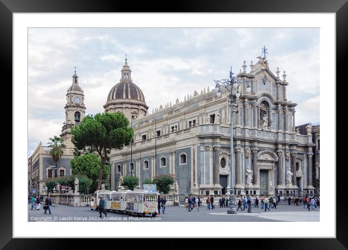Duomo - Catania Framed Mounted Print by Laszlo Konya