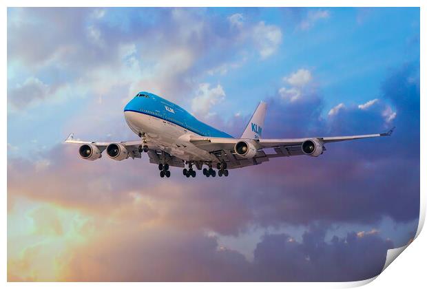 KLM Boeing 747 Print by J Biggadike