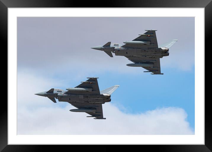 Eurofighter Typhoons Framed Mounted Print by J Biggadike