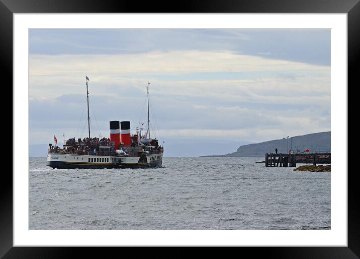 PS Waverley about berth at Millport Keppel Framed Mounted Print by Allan Durward Photography