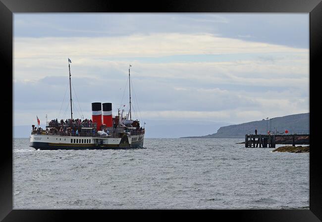 PS Waverley about berth at Millport Keppel Framed Print by Allan Durward Photography