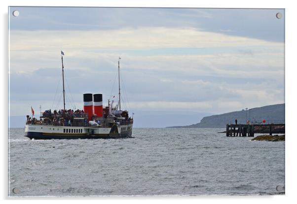 PS Waverley about berth at Millport Keppel Acrylic by Allan Durward Photography